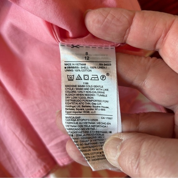 Gap Fit Flare Linen Ikat Dress. Size 8. - Picture 11 of 11